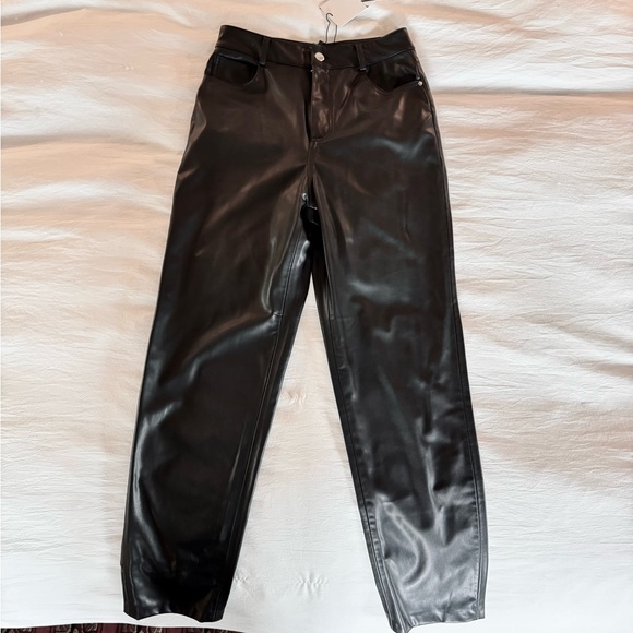 Zara faux leather cropped pants - Picture 2 of 4